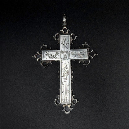 17th Century Italian Silver Reliquary Crucifix