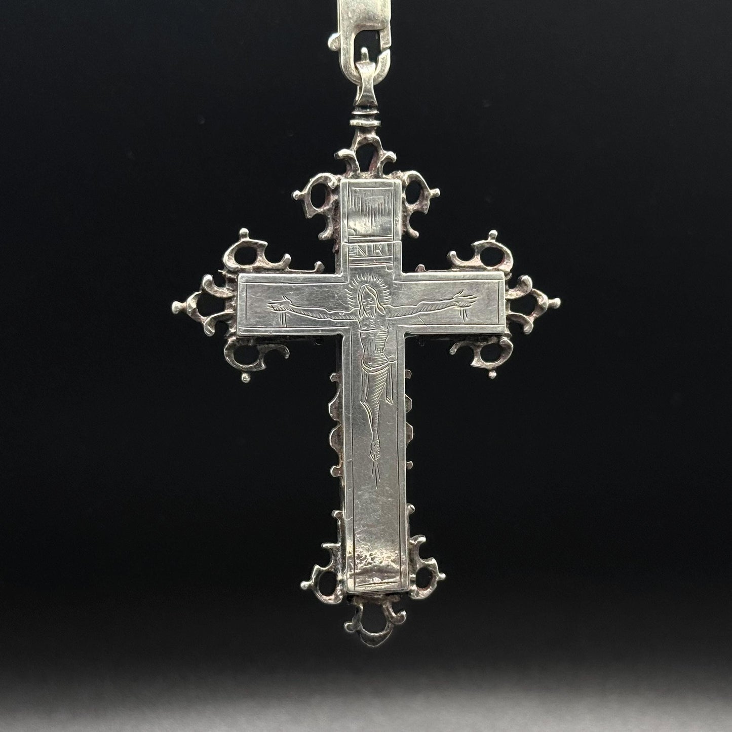 17th Century Italian Silver Reliquary Crucifix